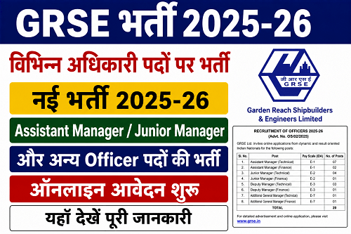 GRSE Officer Recruitment