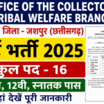 Office of the Collector, (Tribal Welfare Branch) जिला जशपुर छत्तीसगढ़ में निकली भर्ती Office of the Collector, (Tribal Welfare Branch) जिला जशपुर छत्तीसगढ़ में निकली भर्ती