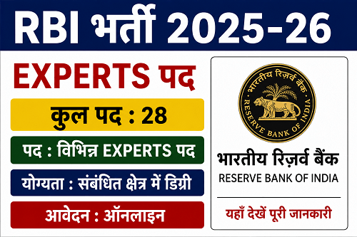 RBI Experts Recruitment 2025‑26