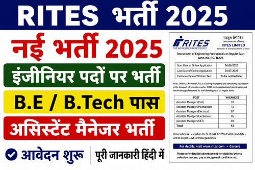 RITES Engineering Professionals Recruitment 2025