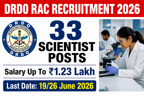 DRDO RAC Scientist Recruitment 2026